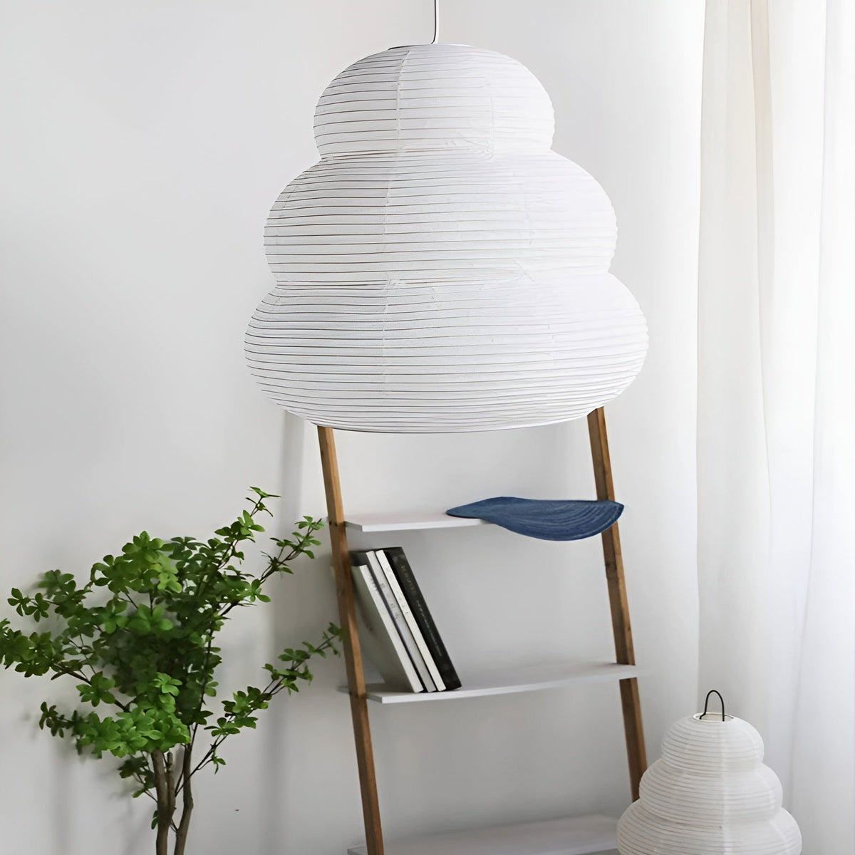 Solara lampa wisząca z papieru washi wielopoziomowa latarnia japońska do salonu