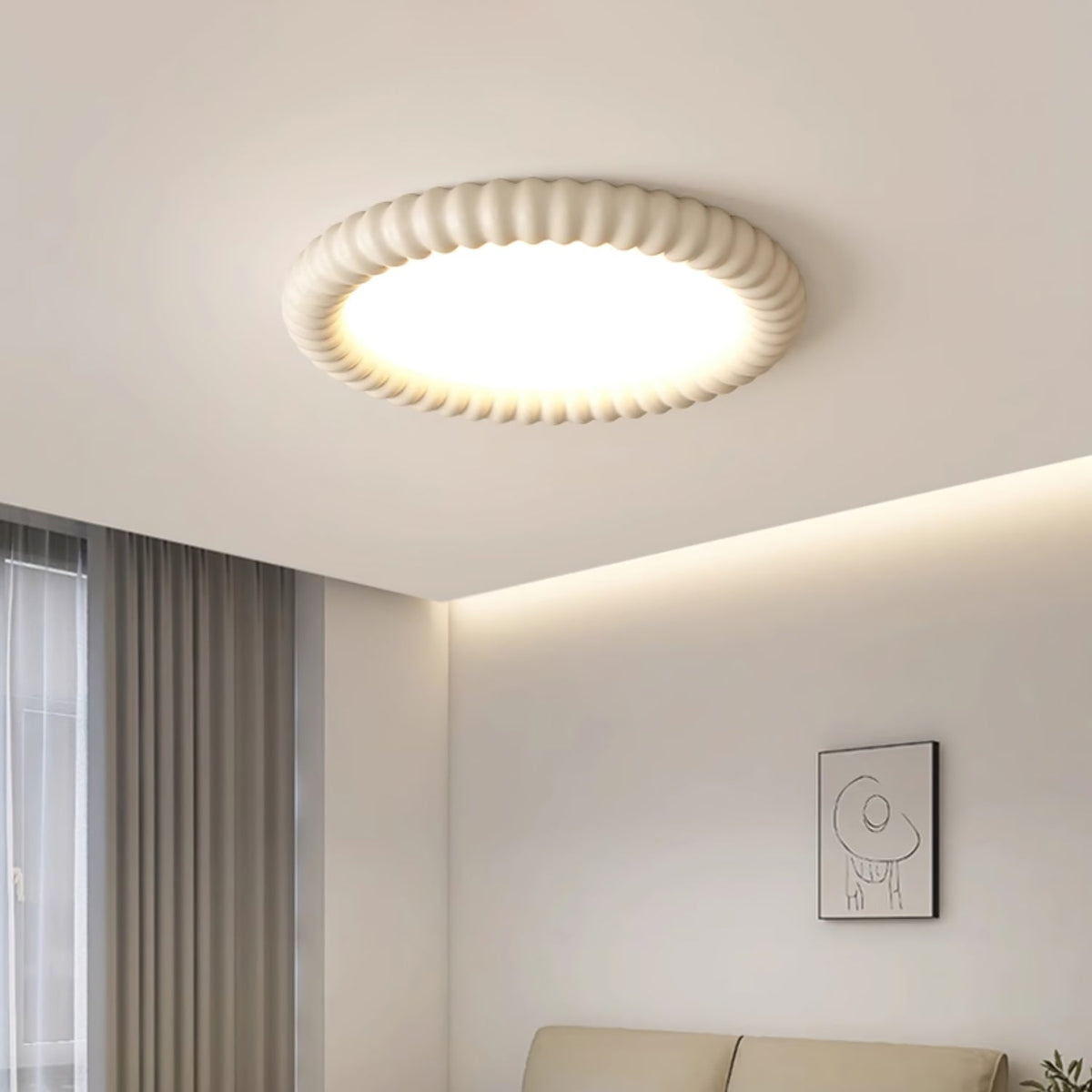 Ulire nordycki żyrandol sufitowy Ripple Resin