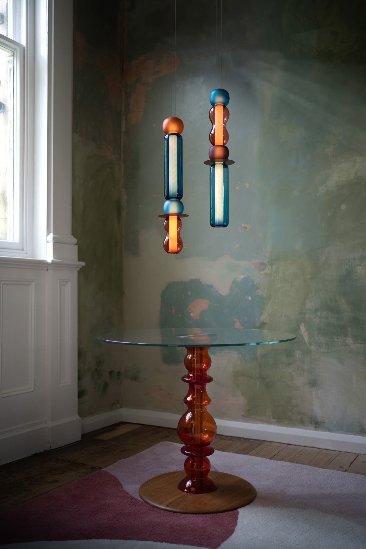 Lioririse lampa wisząca ze szkła kolorowego nowoczesna