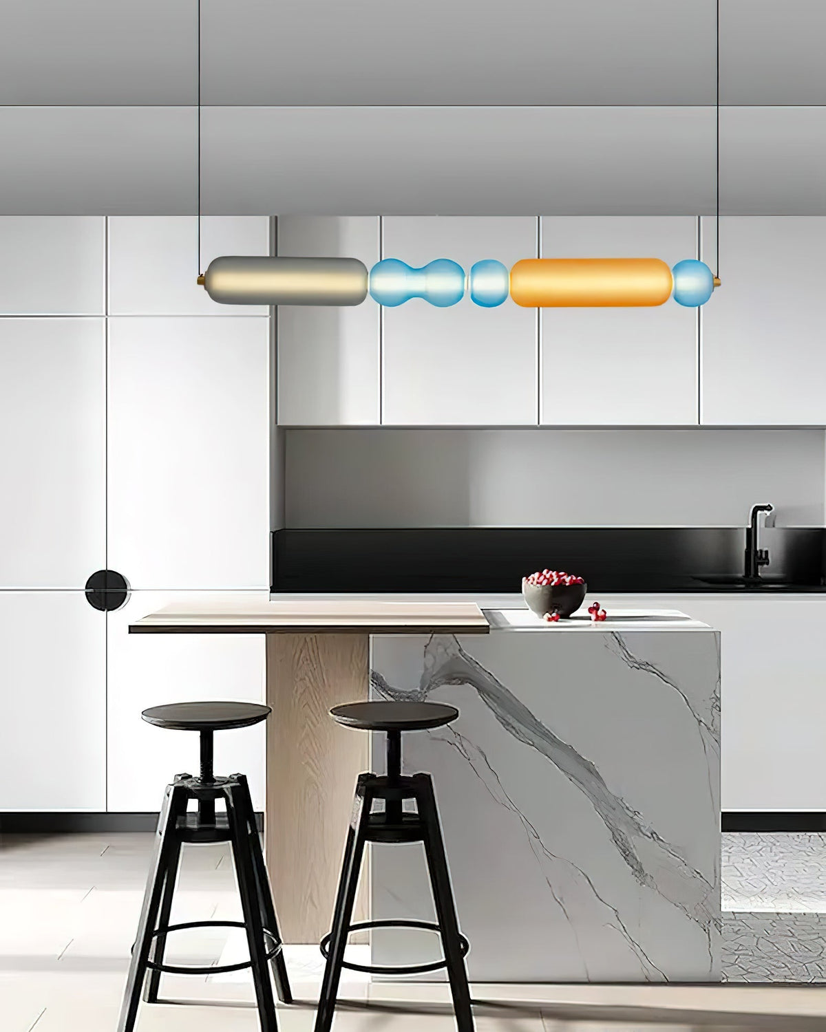 Lioririse lampa wisząca ze szkła kolorowego nowoczesna