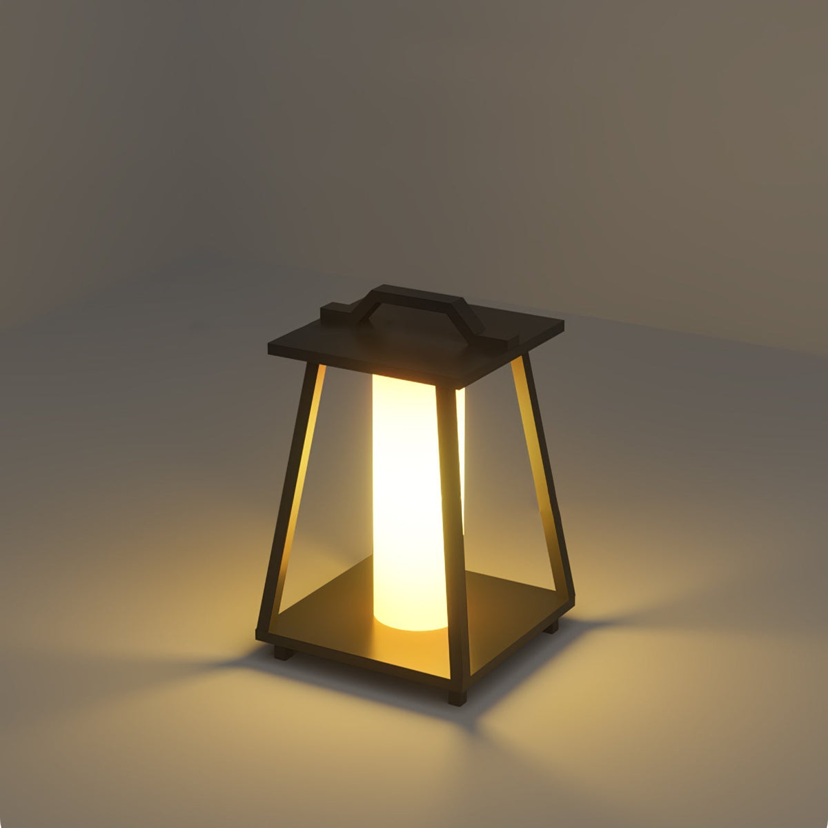 Syphae zewnętrzna przenośna lampa ogrodowa w kształcie trapezu