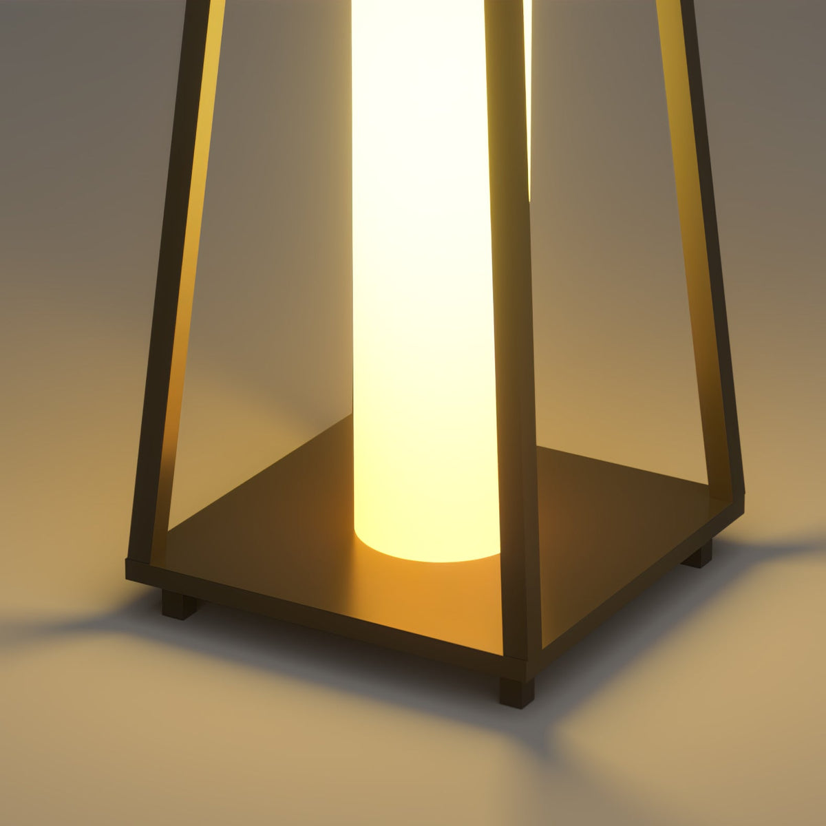 Syphae zewnętrzna przenośna lampa ogrodowa w kształcie trapezu