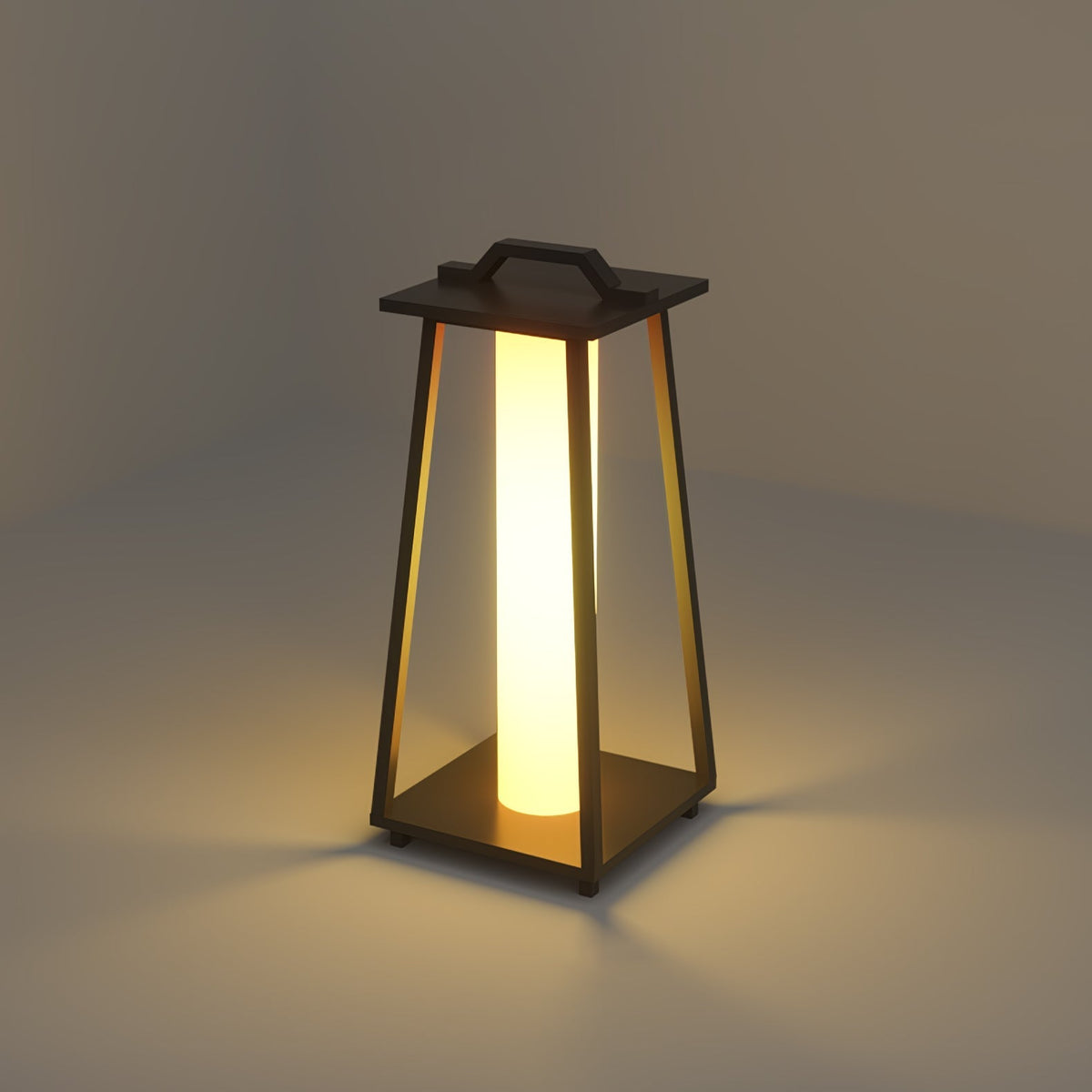 Syphae zewnętrzna przenośna lampa ogrodowa w kształcie trapezu