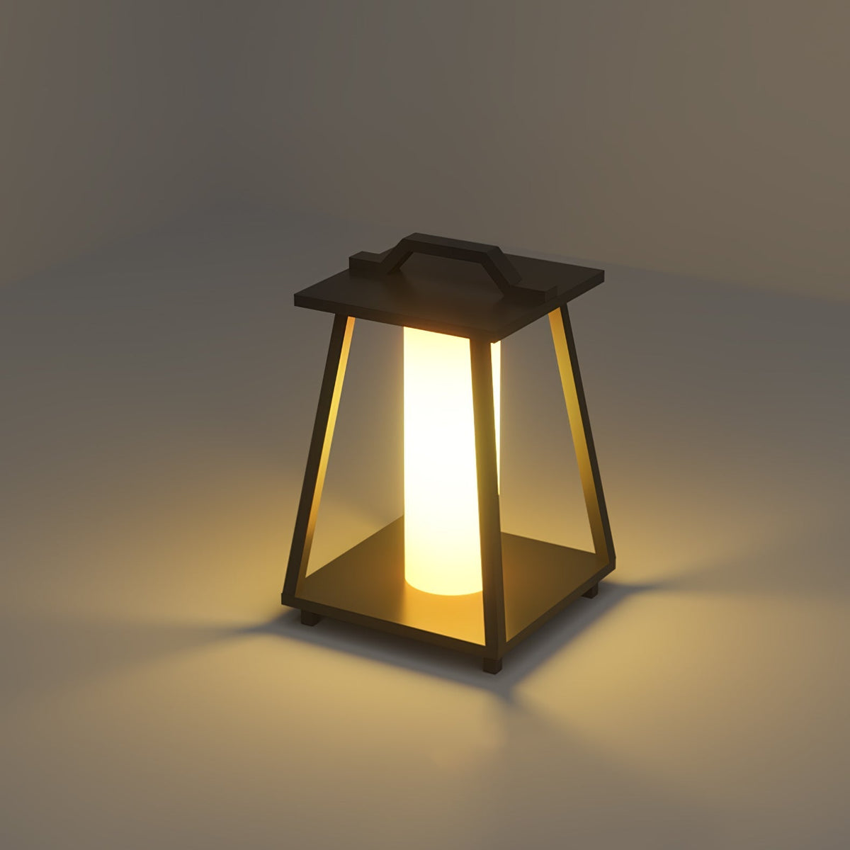 Syphae zewnętrzna przenośna lampa ogrodowa w kształcie trapezu