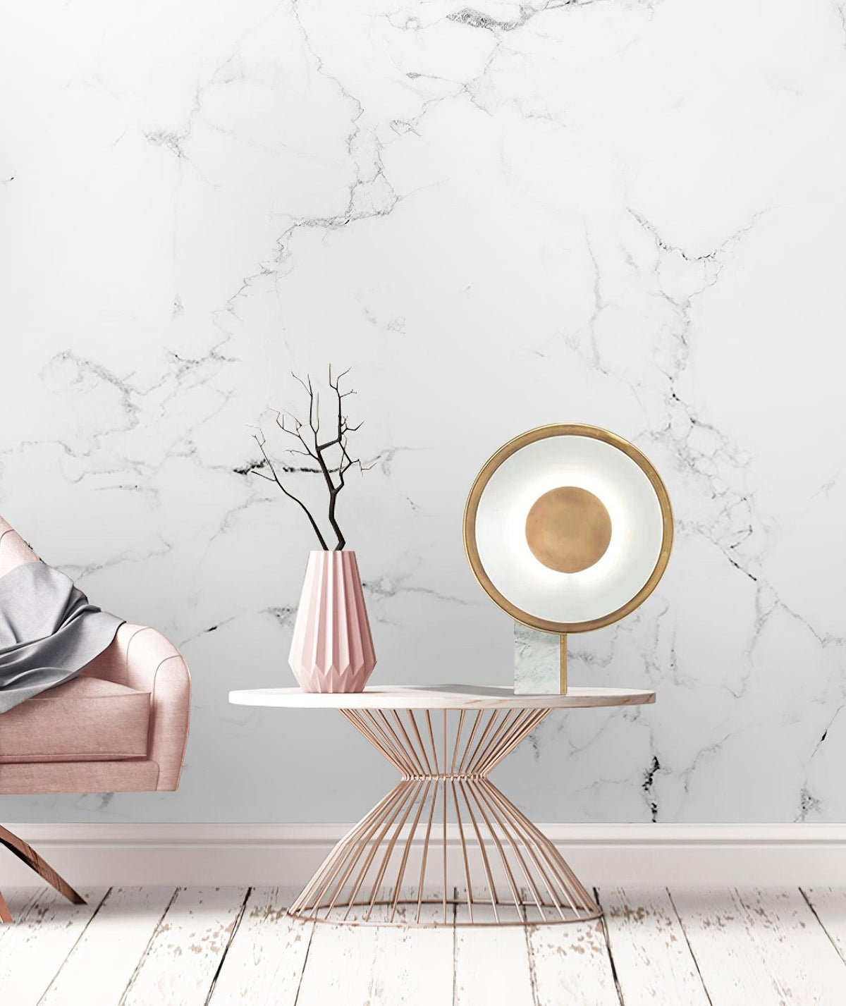 Tessain minimalistyczna lampa stołowa z marmuru