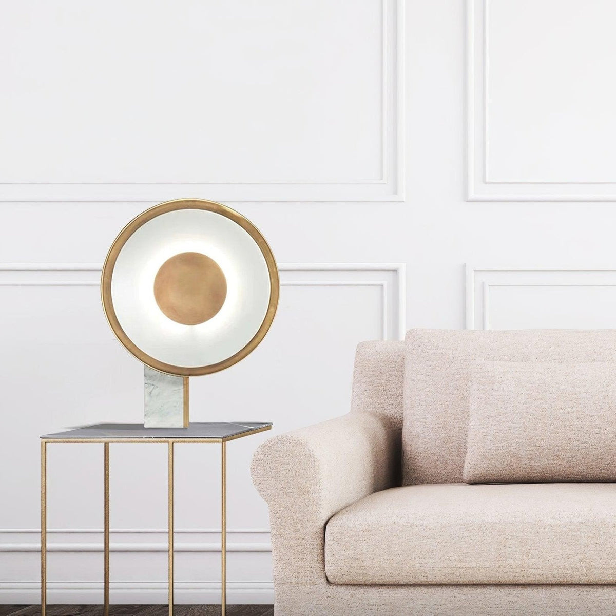 Tessain minimalistyczna lampa stołowa z marmuru