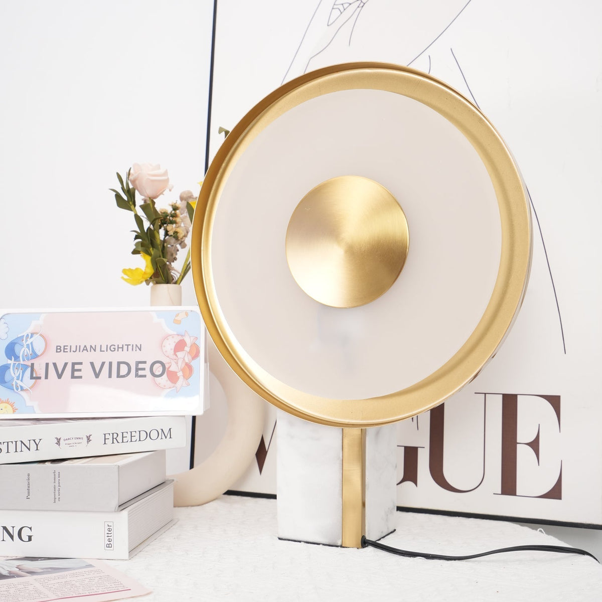 Tessain minimalistyczna lampa stołowa z marmuru
