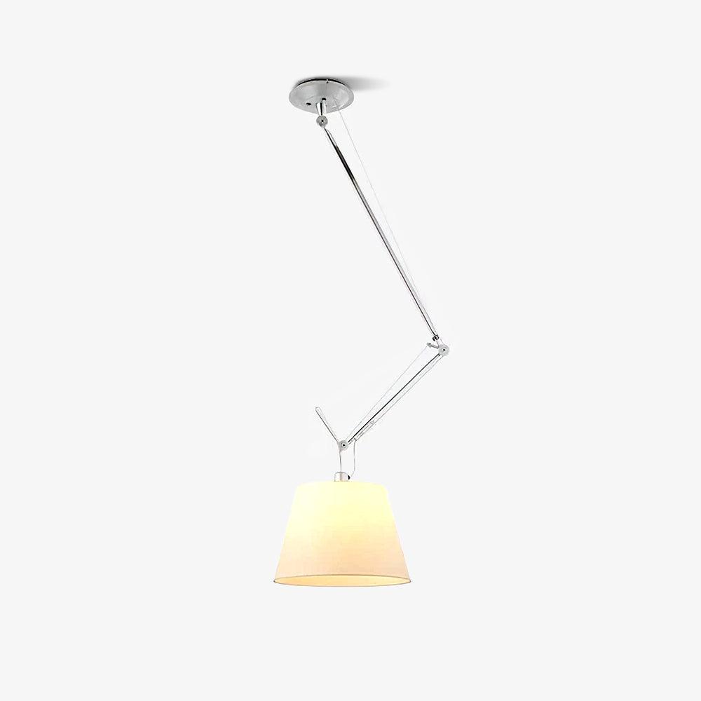 Avice wisząca lampa sufitowa z płótna w chromie i bieli