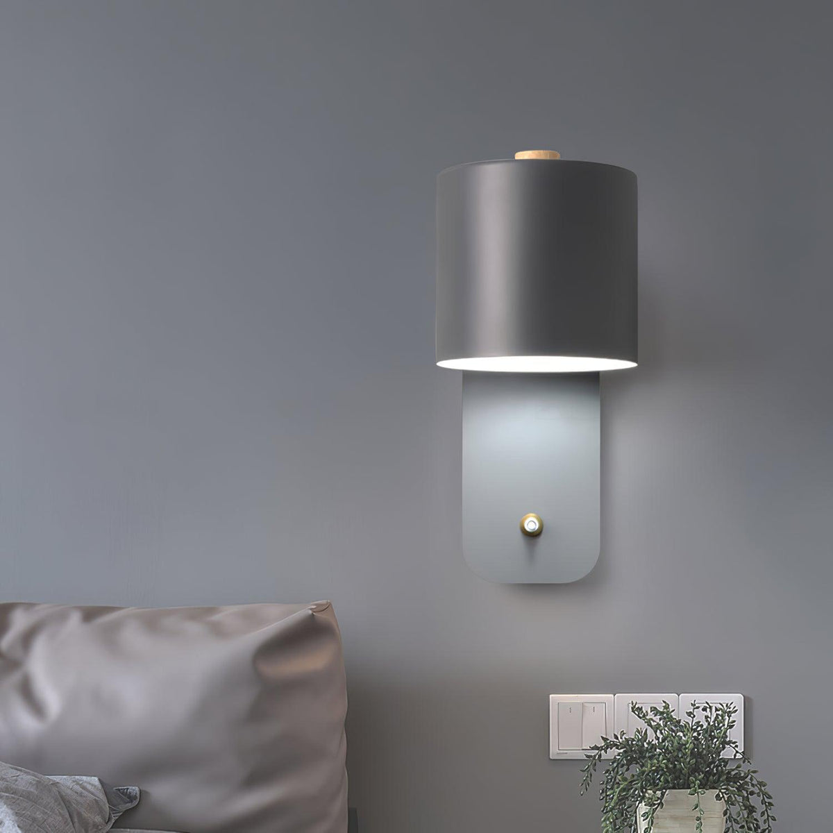 Quella regulowana lampa ścienna w kształcie cylindra