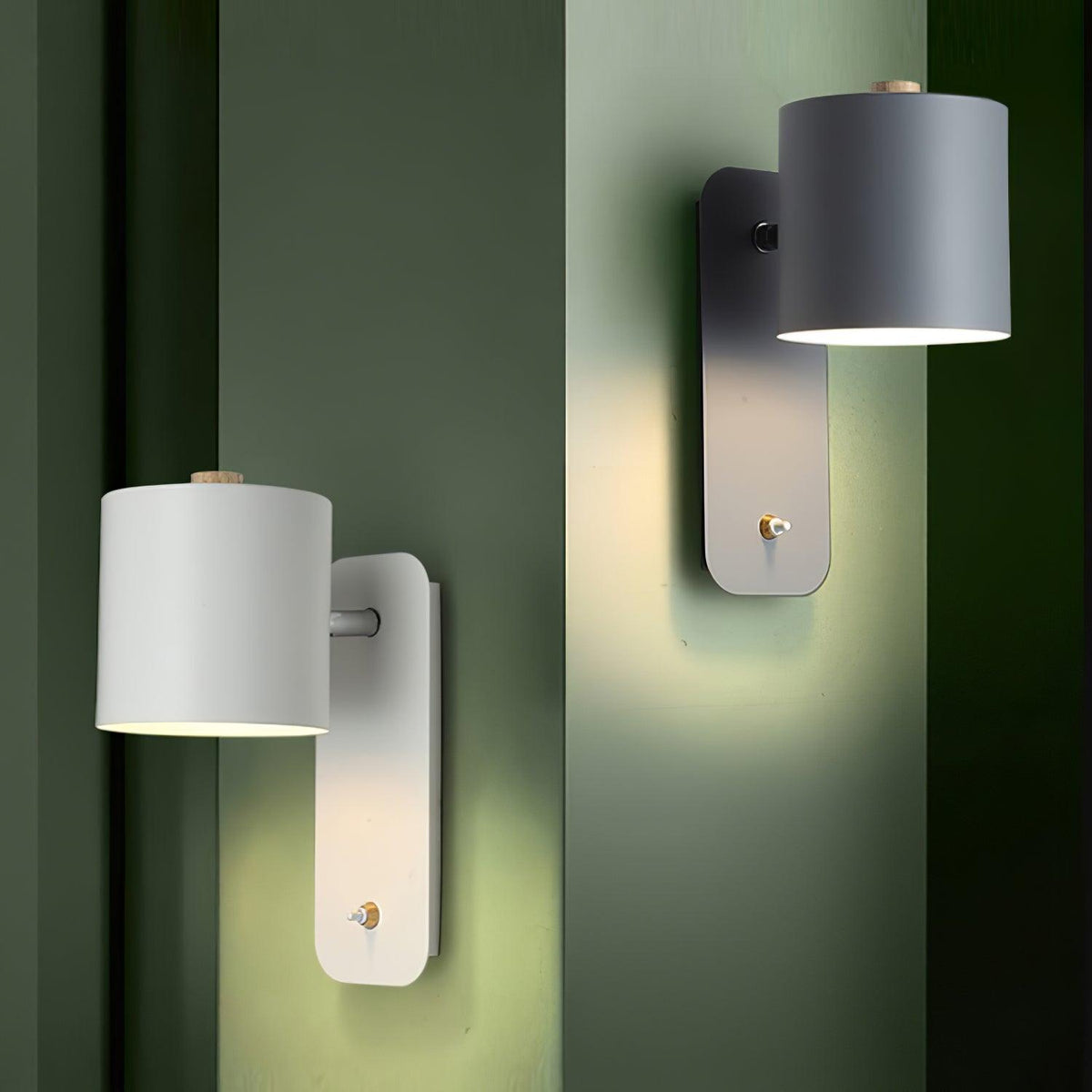 Quella regulowana lampa ścienna w kształcie cylindra