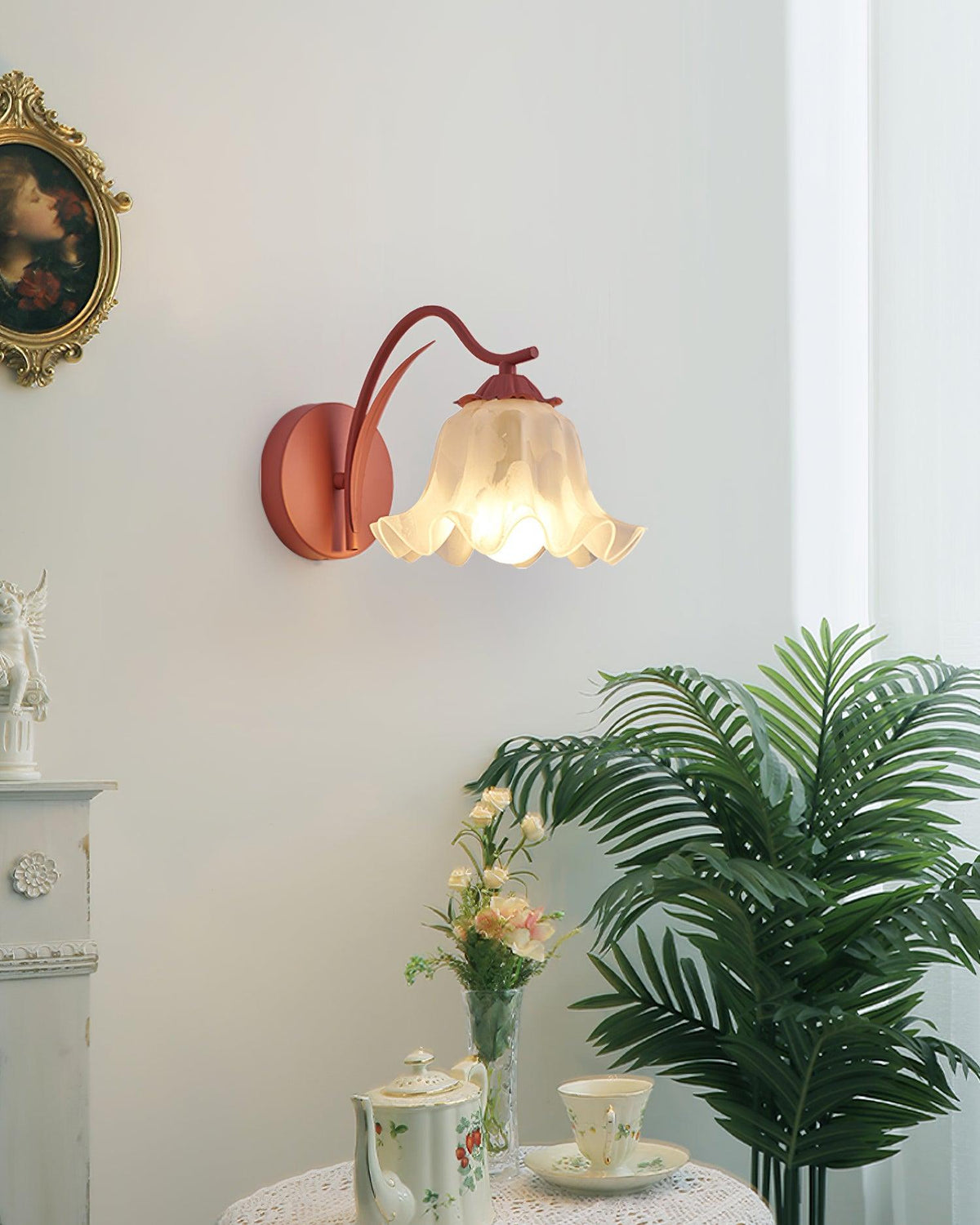 Kinkiet Botanical Whimsy Lily ze sztyftu zielonego