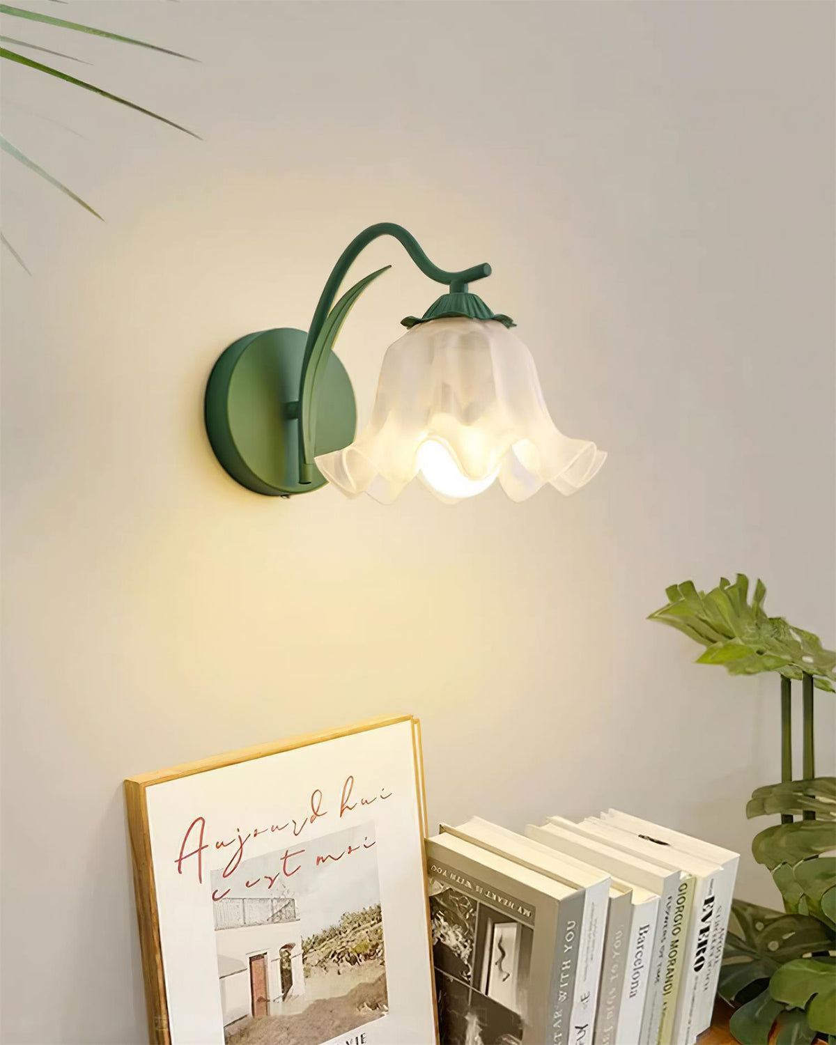 Kinkiet Botanical Whimsy Lily ze sztyftu zielonego