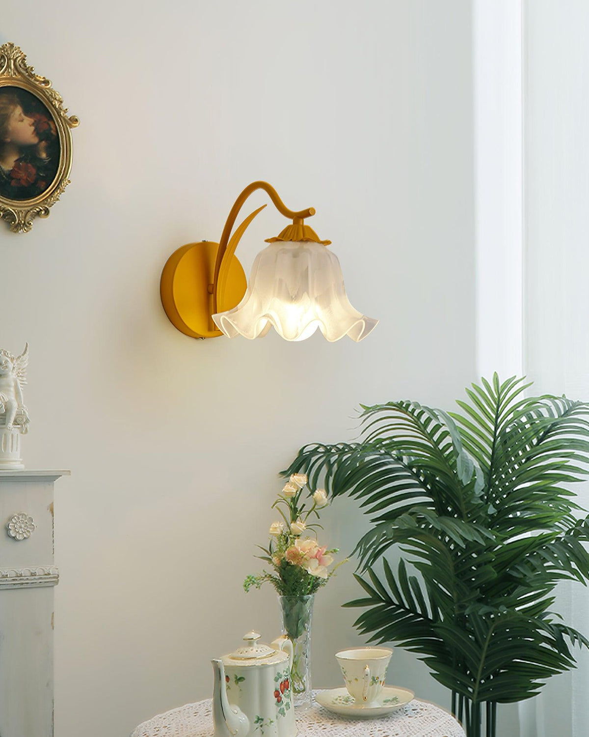 Kinkiet Botanical Whimsy Lily ze sztyftu zielonego