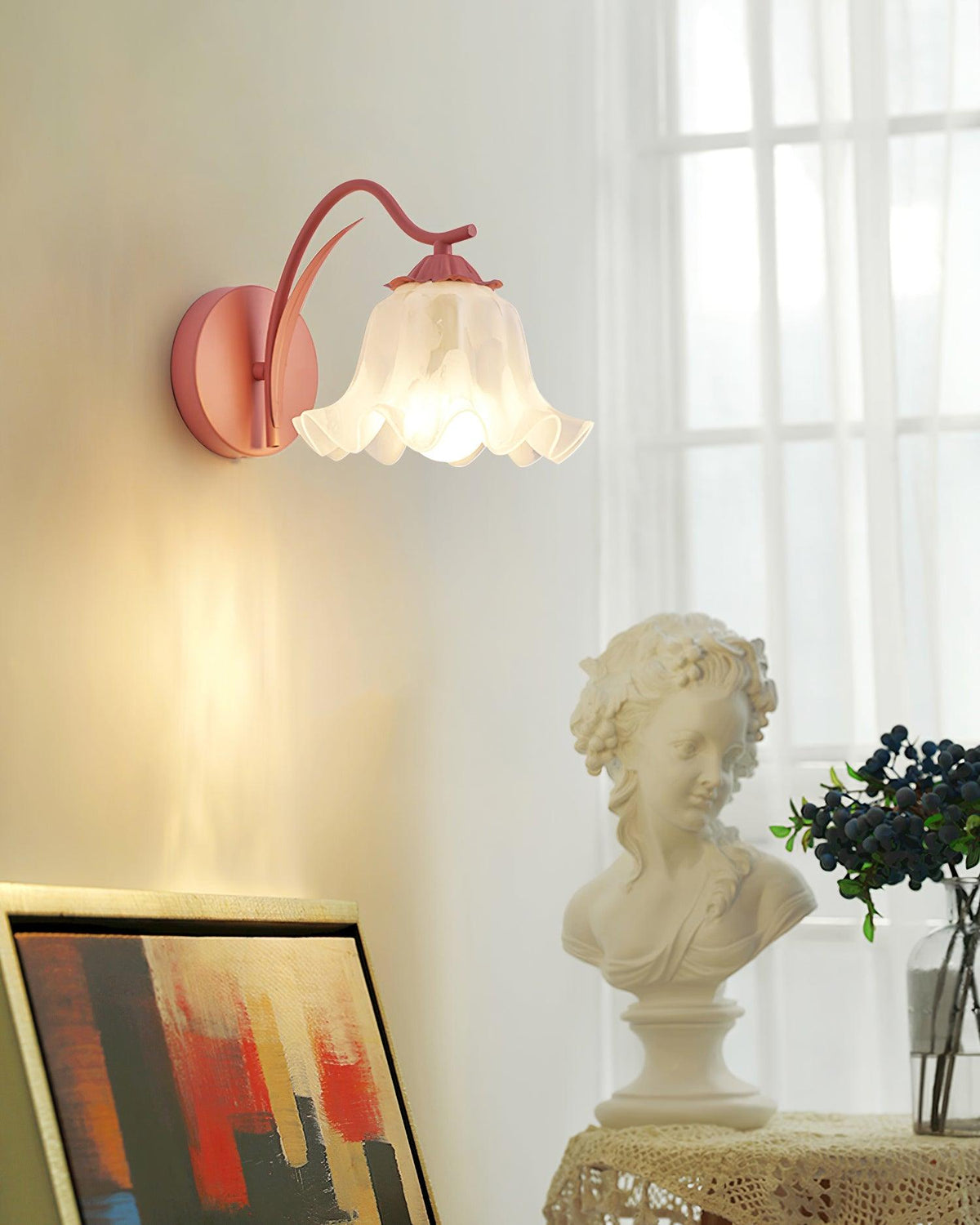 Kinkiet Botanical Whimsy Lily ze sztyftu zielonego