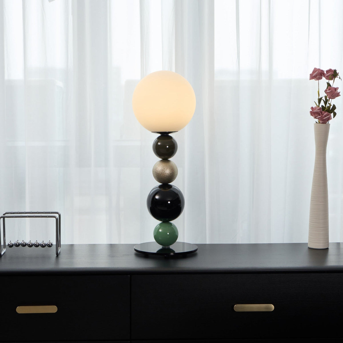 Orbital Balls lampa stołowa ze szkła