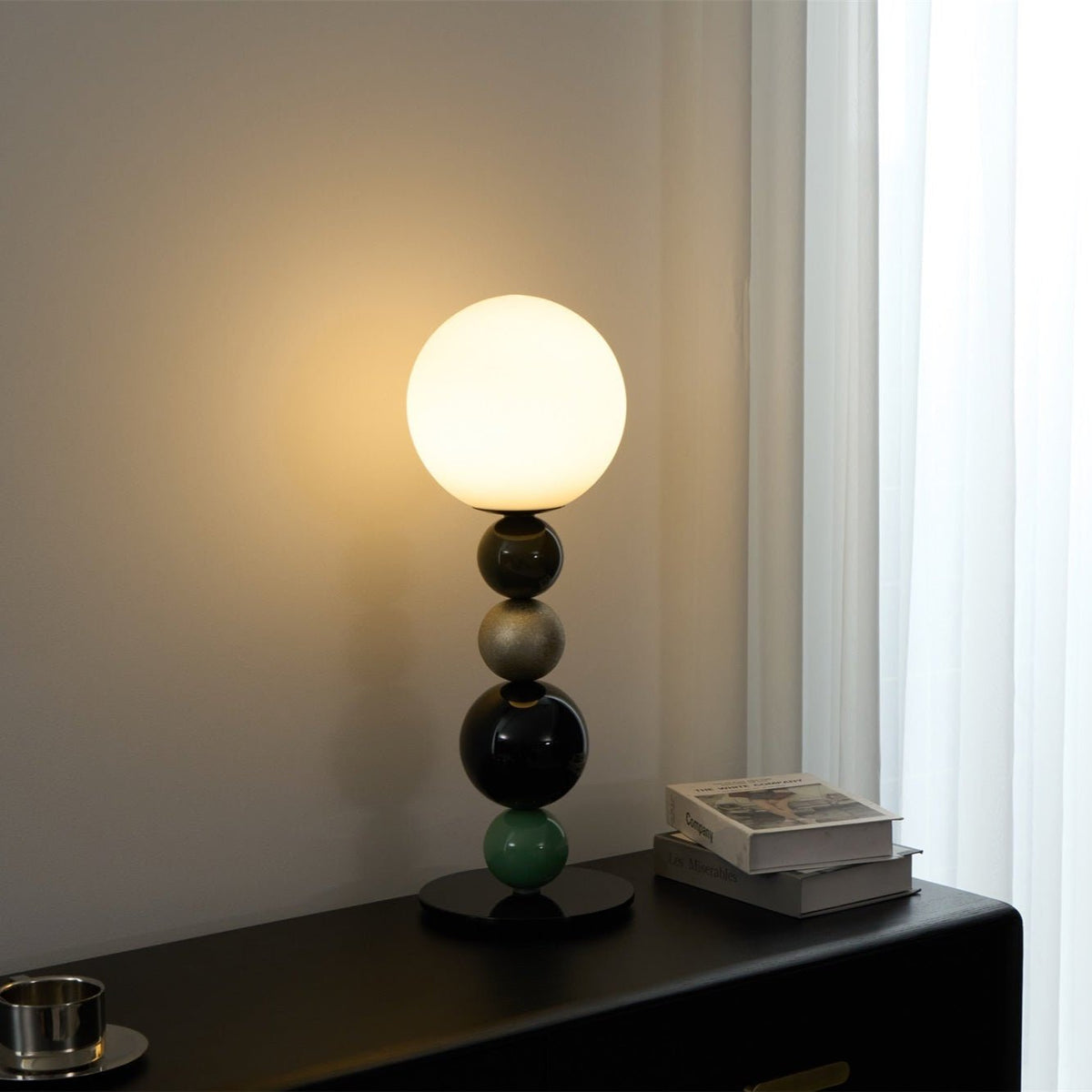 Orbital Balls lampa stołowa ze szkła