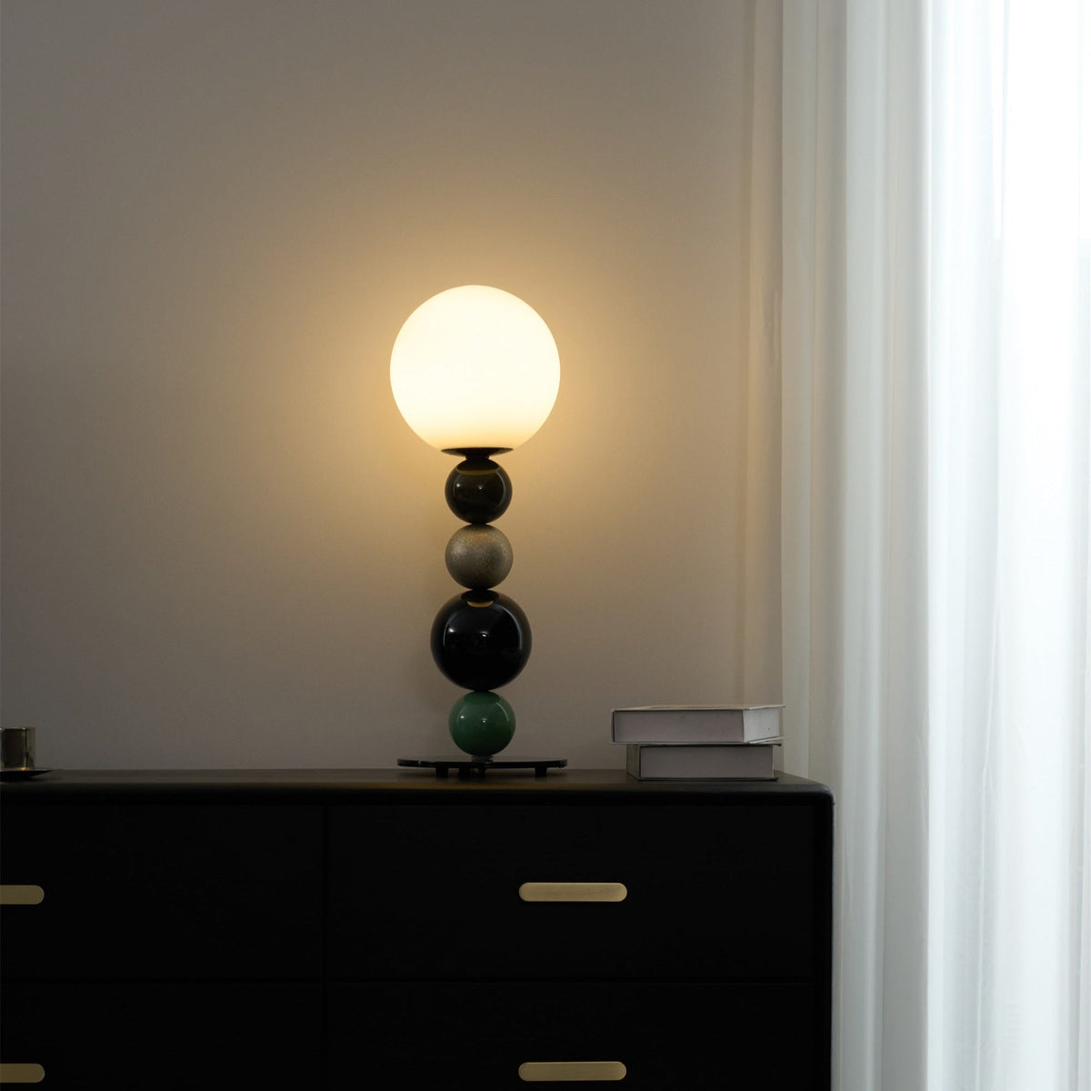 Orbital Balls lampa stołowa ze szkła