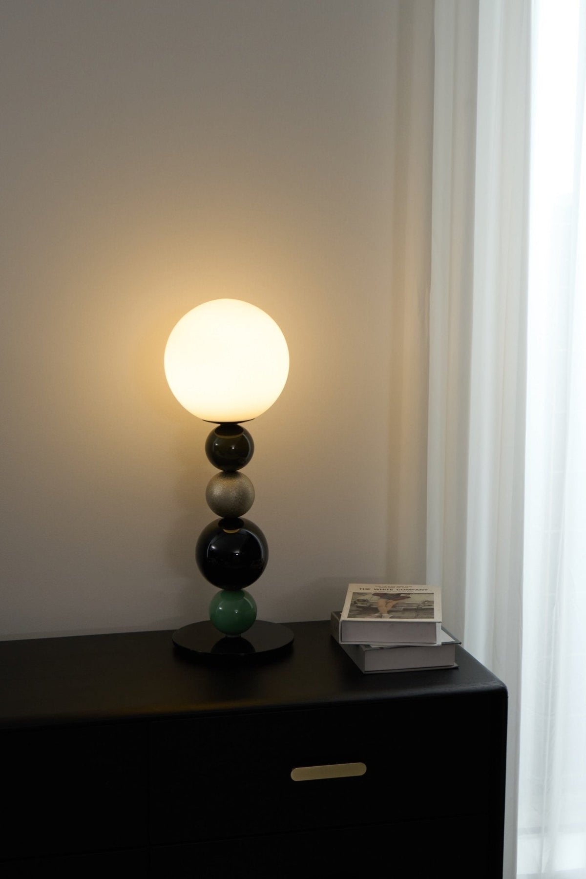 Orbital Balls lampa stołowa ze szkła