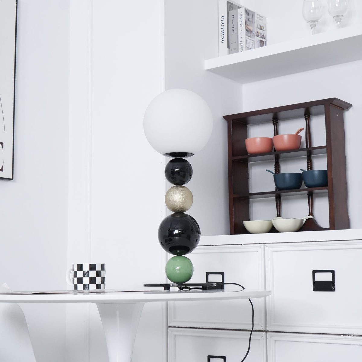 Orbital Balls lampa stołowa ze szkła