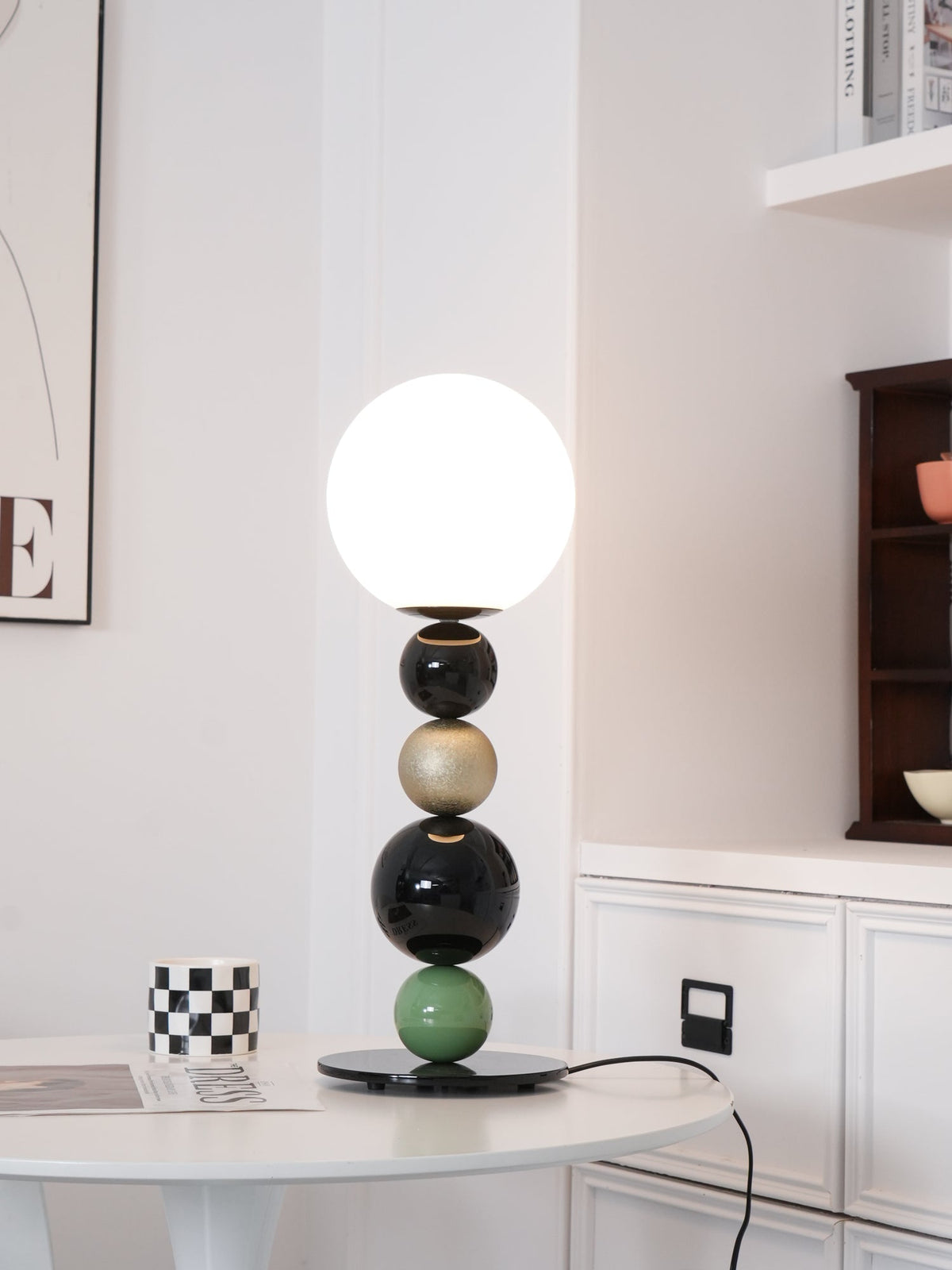 Orbital Balls lampa stołowa ze szkła