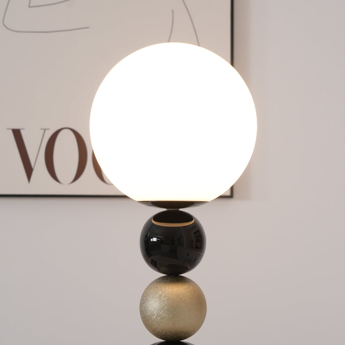 Orbital Balls lampa stołowa ze szkła