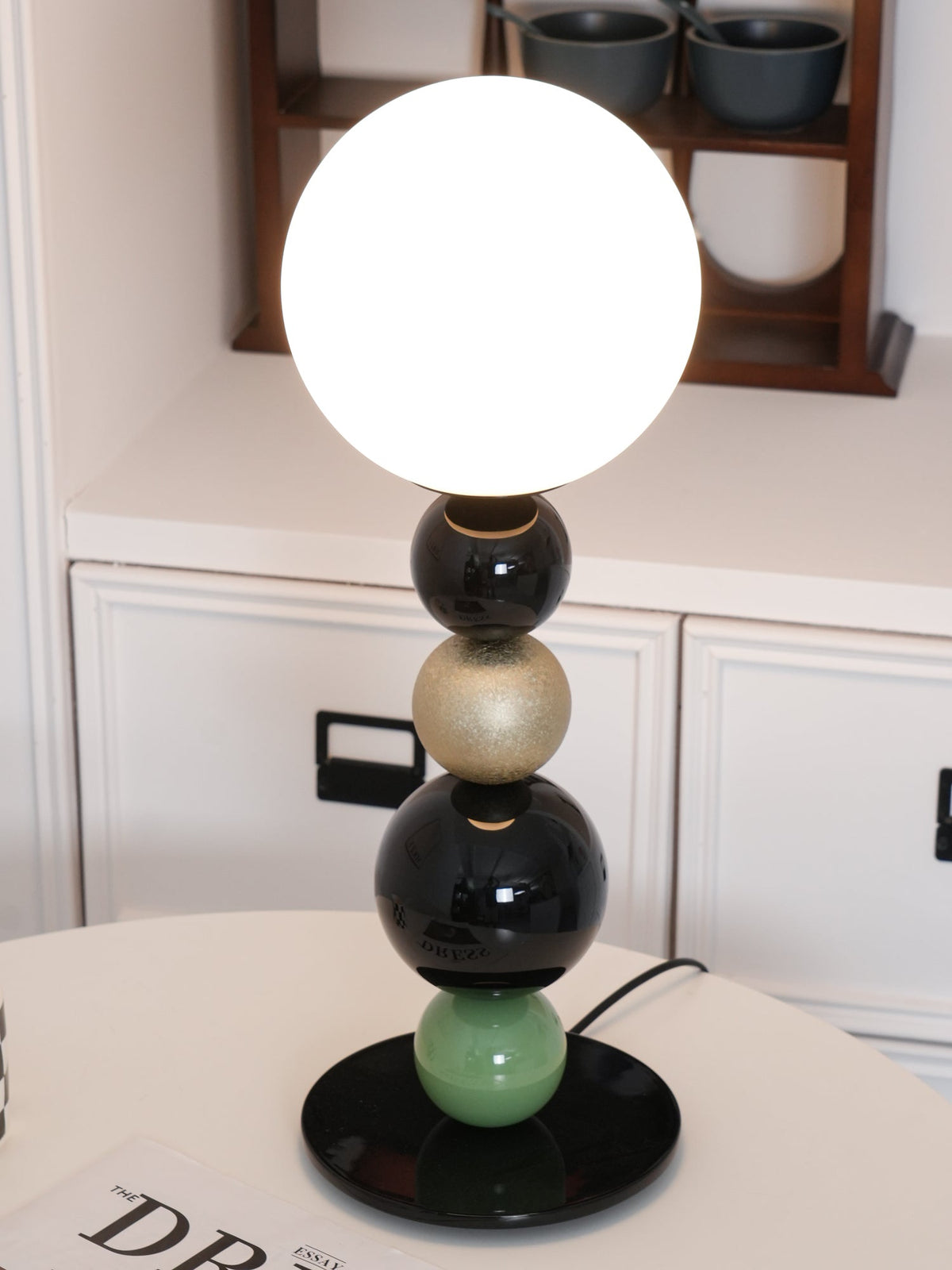 Orbital Balls lampa stołowa ze szkła