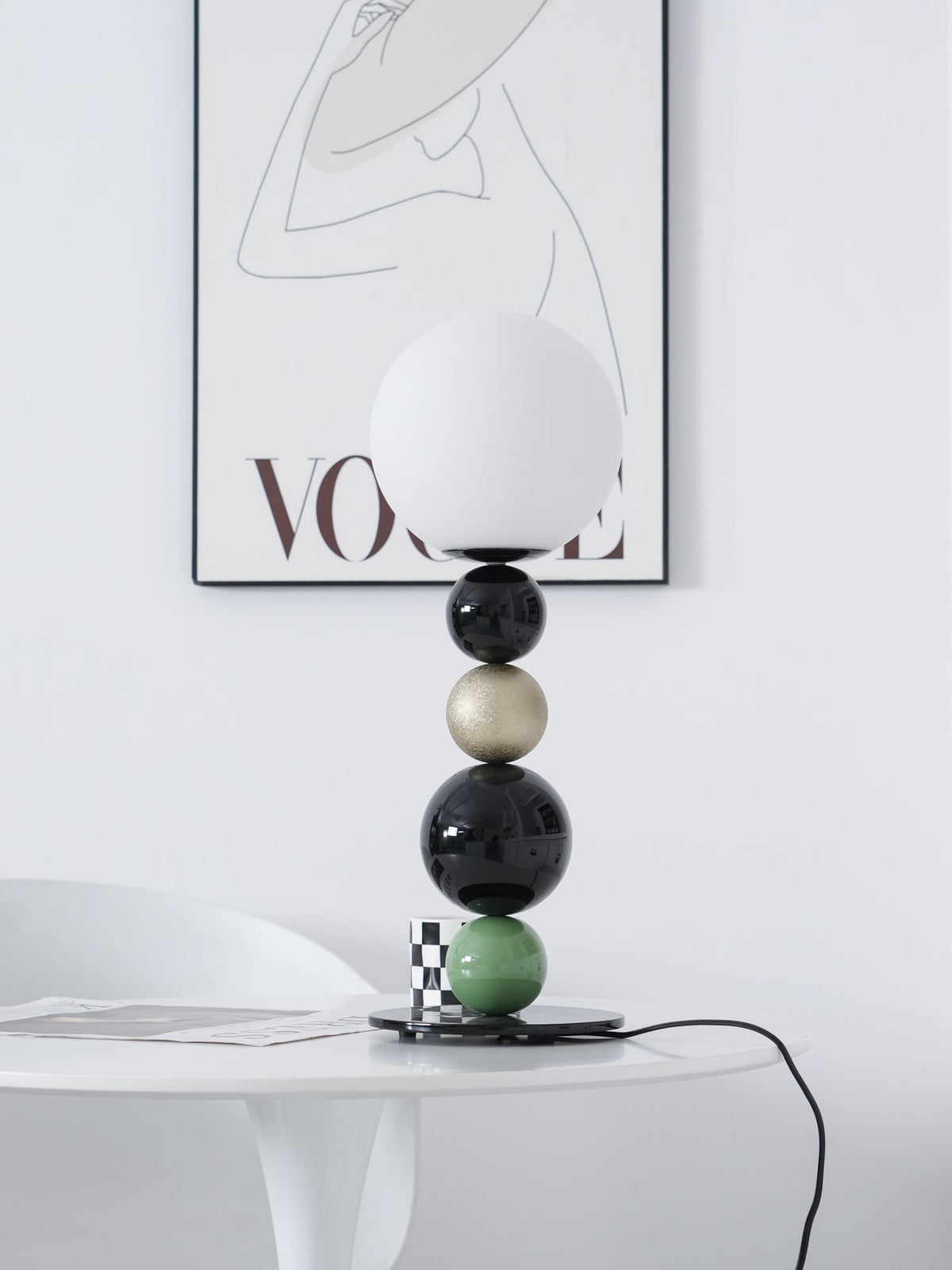 Orbital Balls lampa stołowa ze szkła