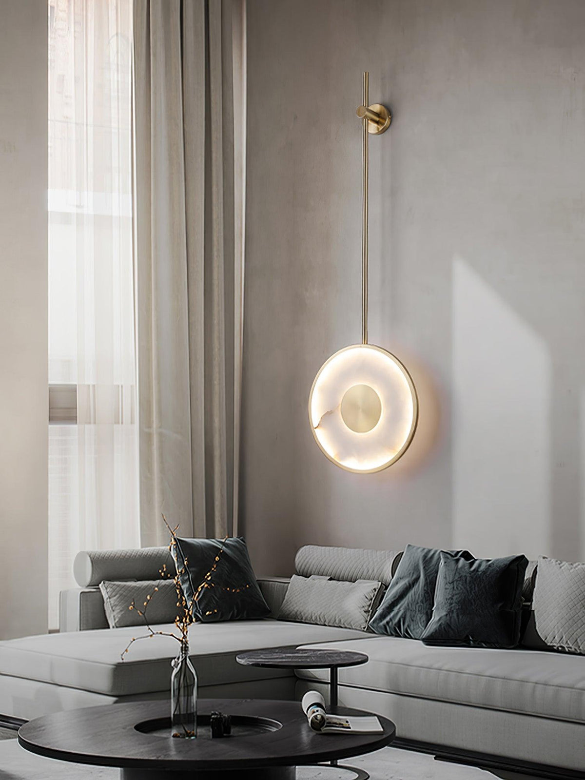 Nivirina minimalistyczna lampa wisząca ze szkła alabastrowego