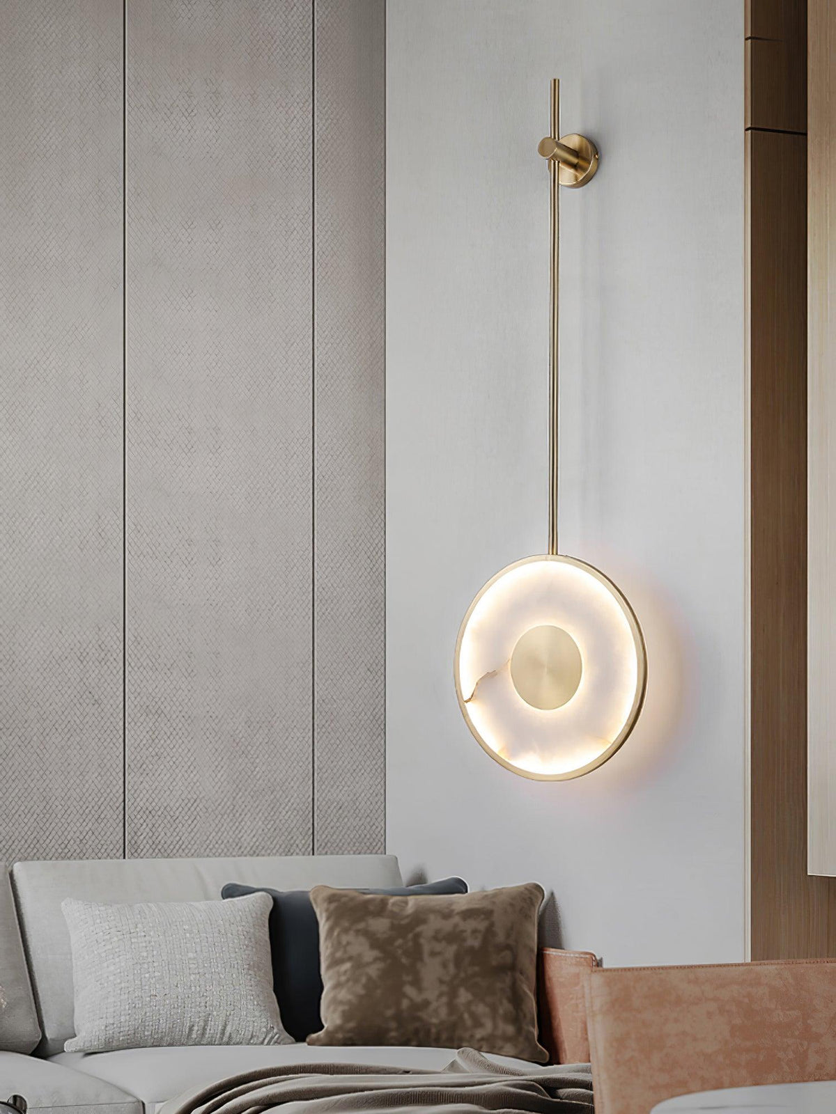 Nivirina minimalistyczna lampa wisząca ze szkła alabastrowego