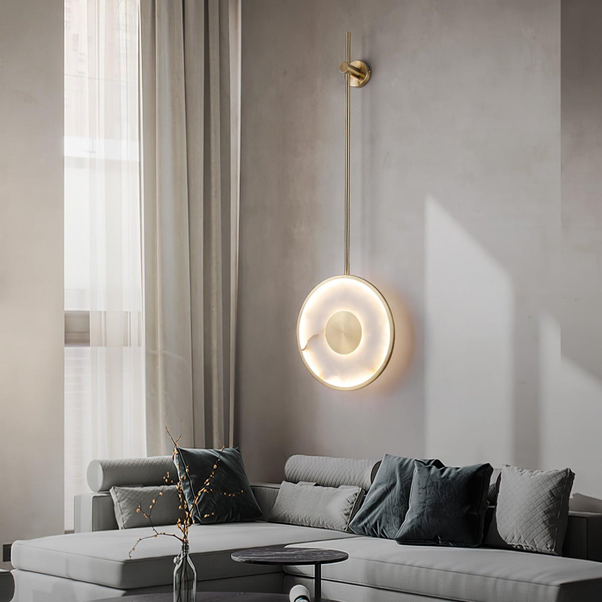 Nivirina minimalistyczna lampa wisząca ze szkła alabastrowego
