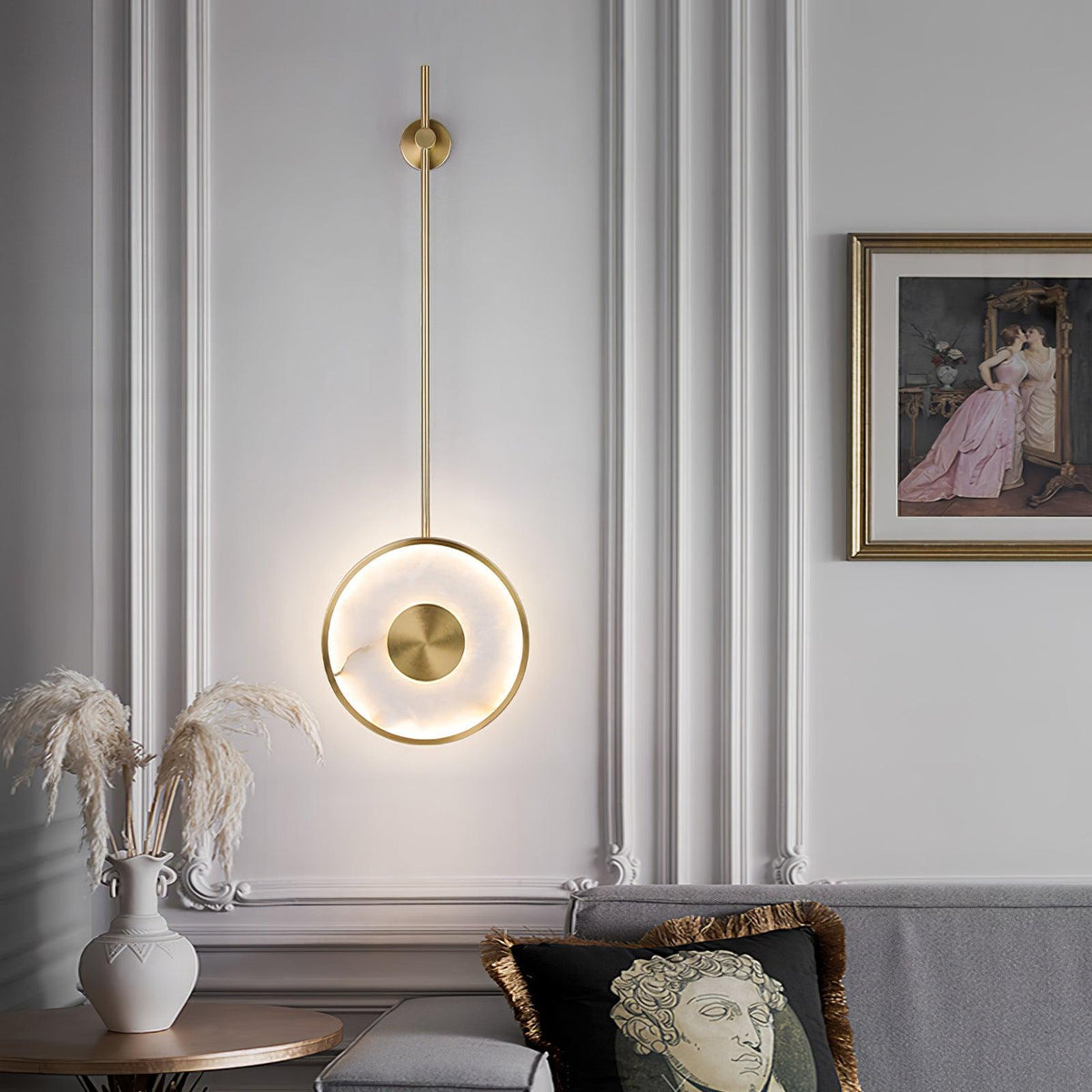 Nivirina minimalistyczna lampa wisząca ze szkła alabastrowego