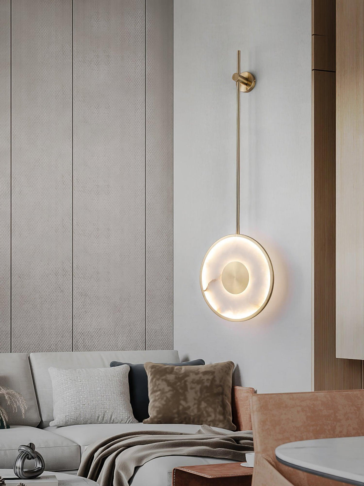 Nivirina minimalistyczna lampa wisząca ze szkła alabastrowego