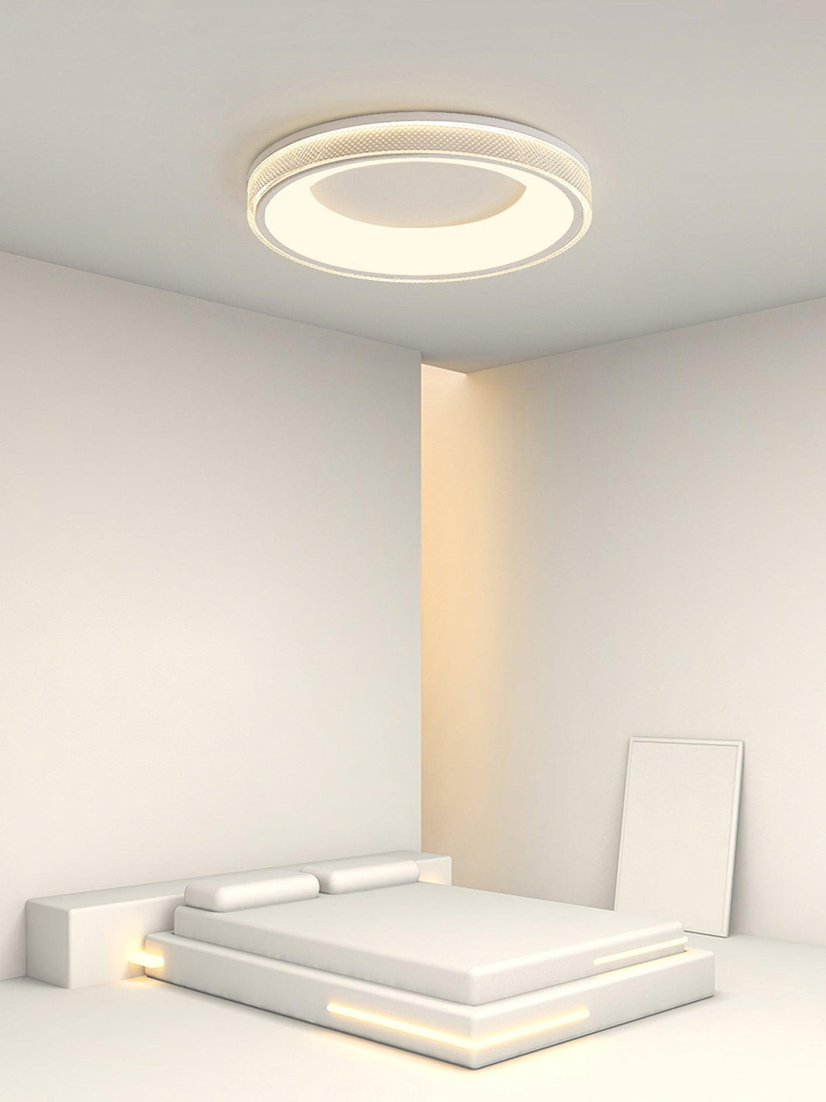 Liroxen lampa sufitowa okrągła wklęsła minimalistyczna ciepła