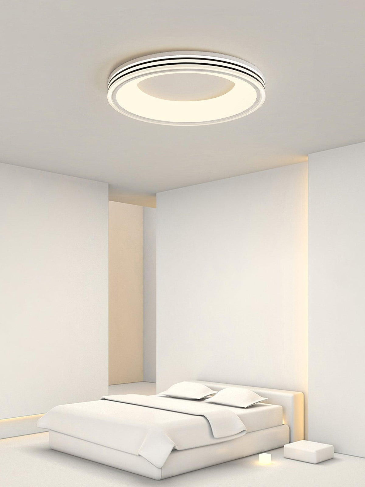 Liroxen lampa sufitowa okrągła wklęsła minimalistyczna ciepła