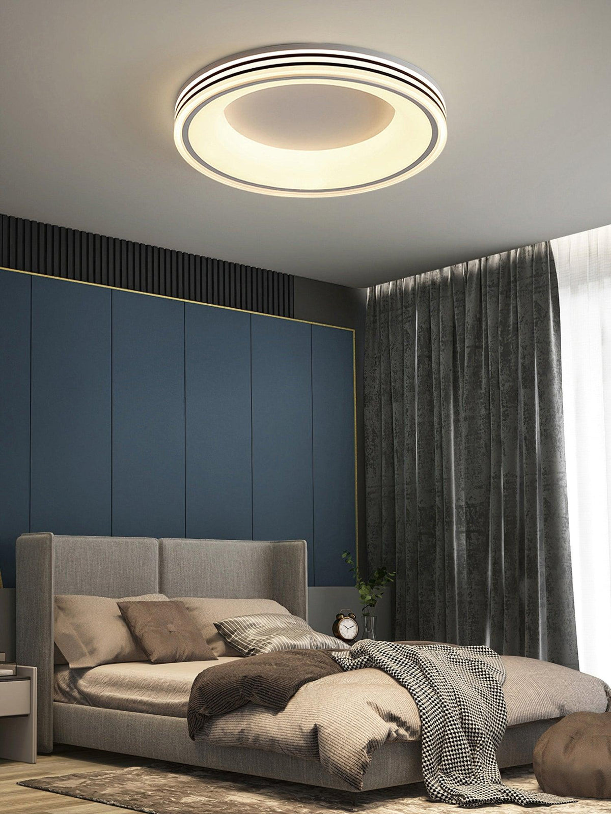 Liroxen lampa sufitowa okrągła wklęsła minimalistyczna ciepła