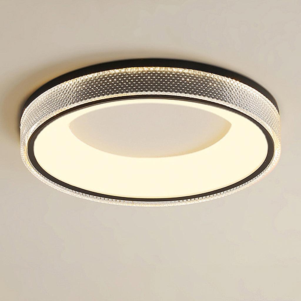 Liroxen lampa sufitowa okrągła wklęsła minimalistyczna ciepła