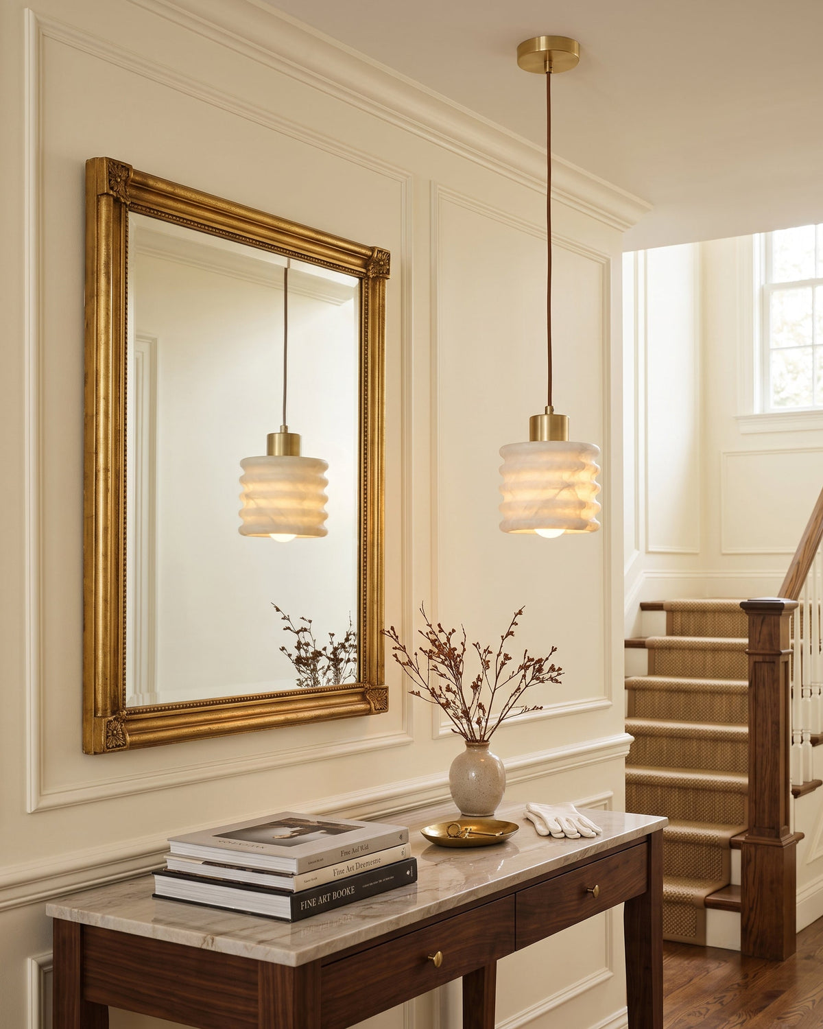 Keldenstone Lampa wisząca alabastrowa