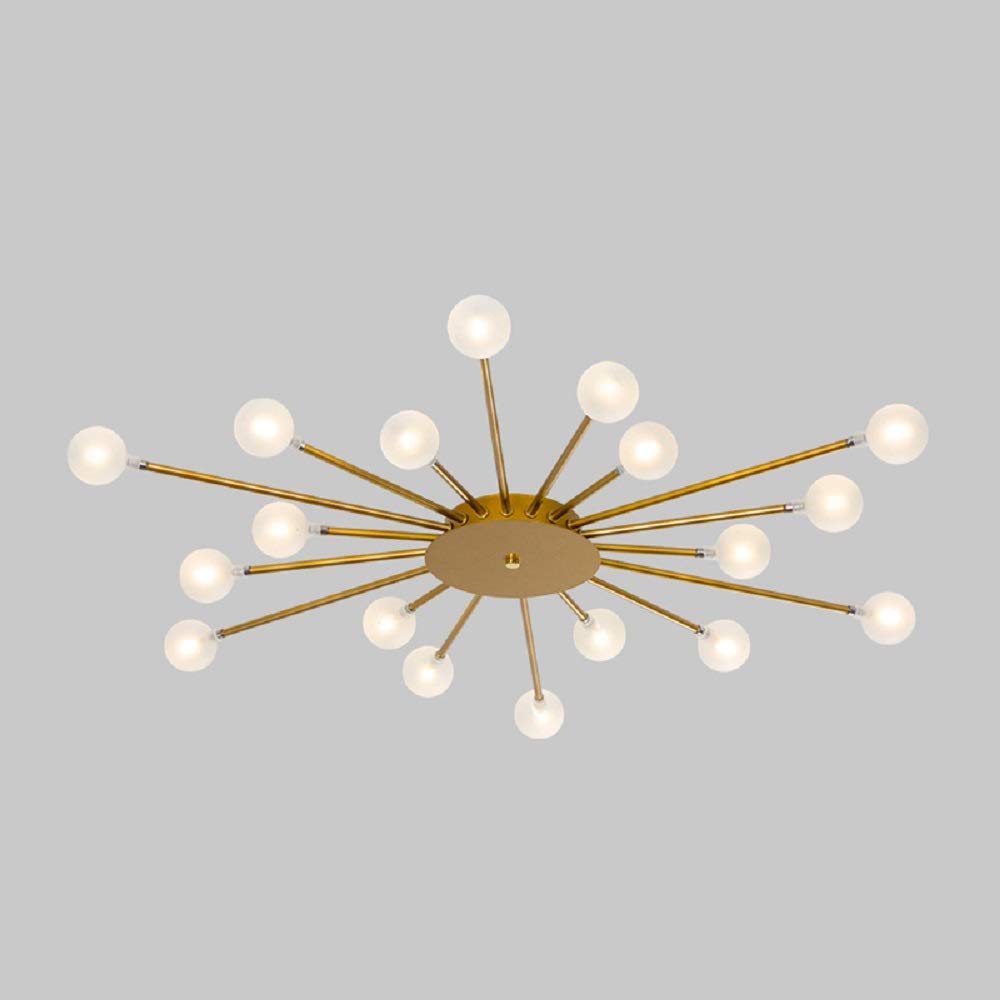 Arisha nordycka lampa sufitowa montowana bezpośrednio LED złoto/czarny metal salon