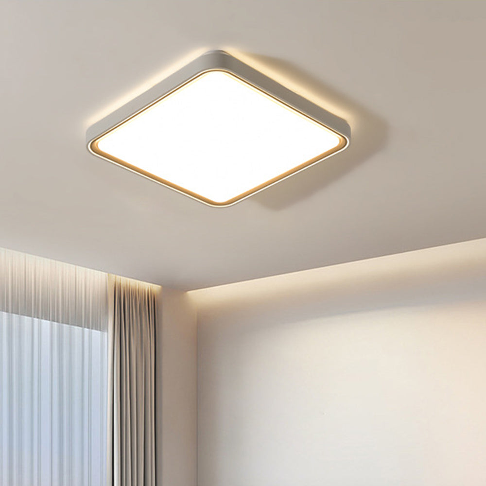 Arisha minimalistyczna lampa sufitowa montowana bezpośrednio okrągła/kwadratowa ze szkła w kolorze złotym