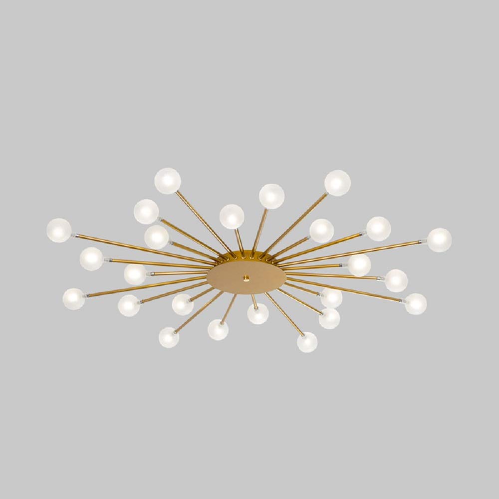 Arisha nordycka lampa sufitowa montowana bezpośrednio LED złoto/czarny metal salon
