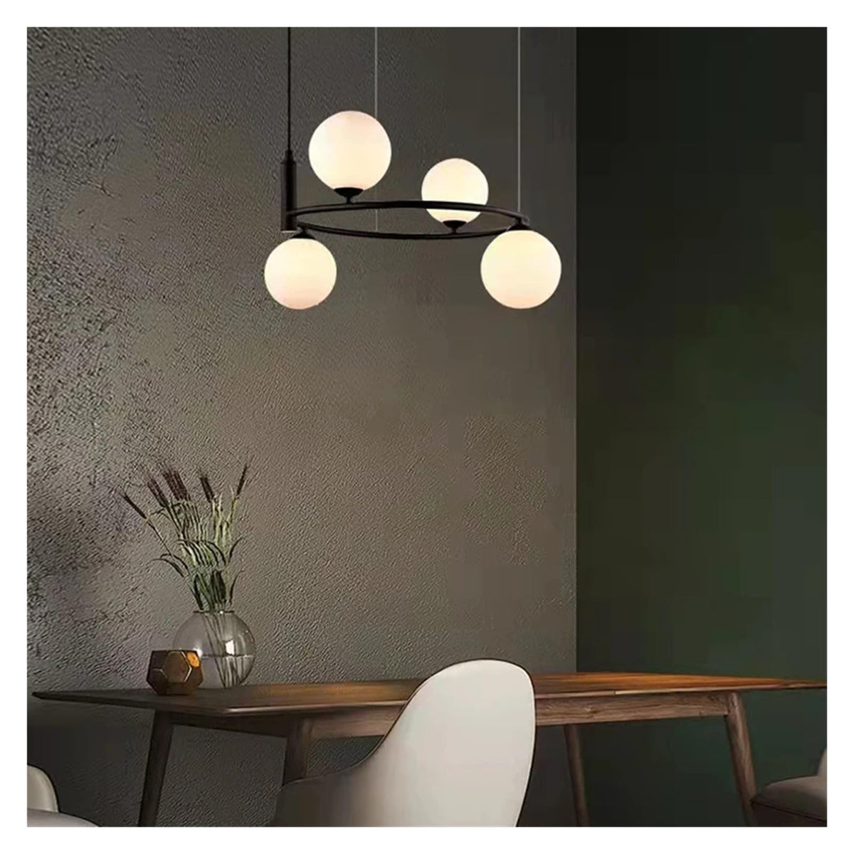 Valentina nowoczesna lampa wisząca pierścieniowa Magic Bean czarna/złota metal