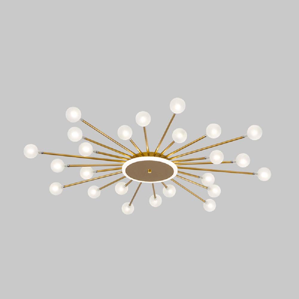 Arisha nordycka lampa sufitowa montowana bezpośrednio LED złoto/czarny metal salon