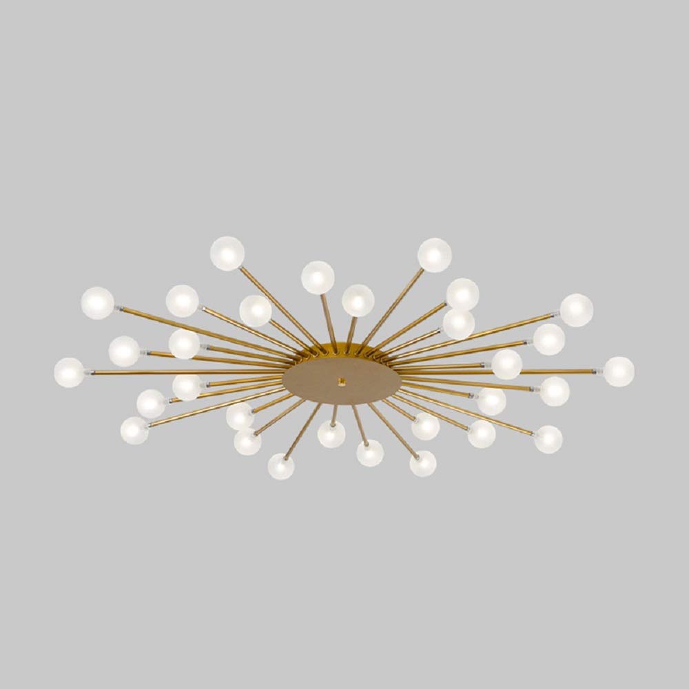 Arisha nordycka lampa sufitowa montowana bezpośrednio LED złoto/czarny metal salon