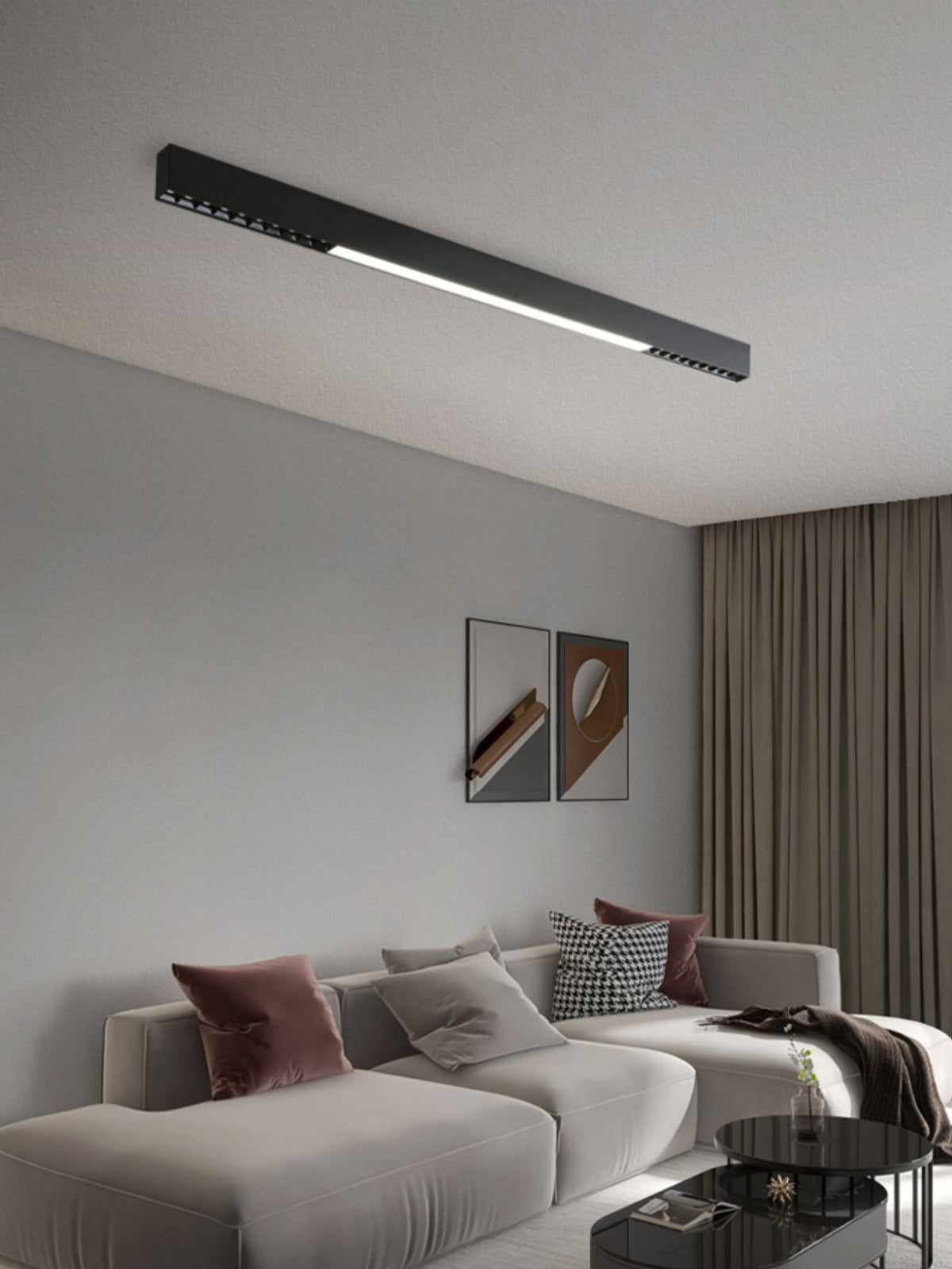 Line nowoczesna lampa sufitowa wisząca z aluminium