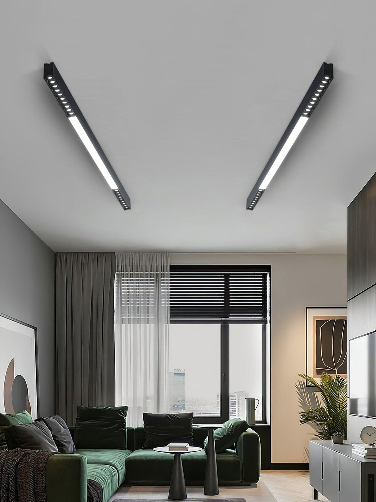 Line nowoczesna lampa sufitowa wisząca z aluminium