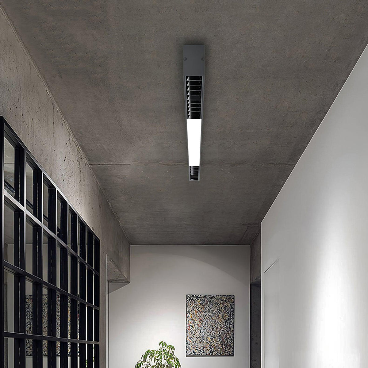 Line nowoczesna lampa sufitowa wisząca z aluminium