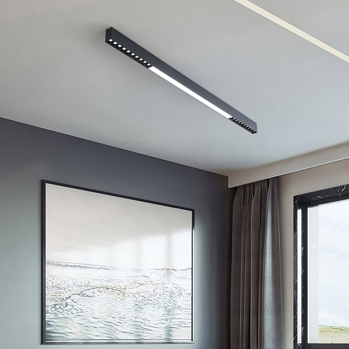 Line nowoczesna lampa sufitowa wisząca z aluminium