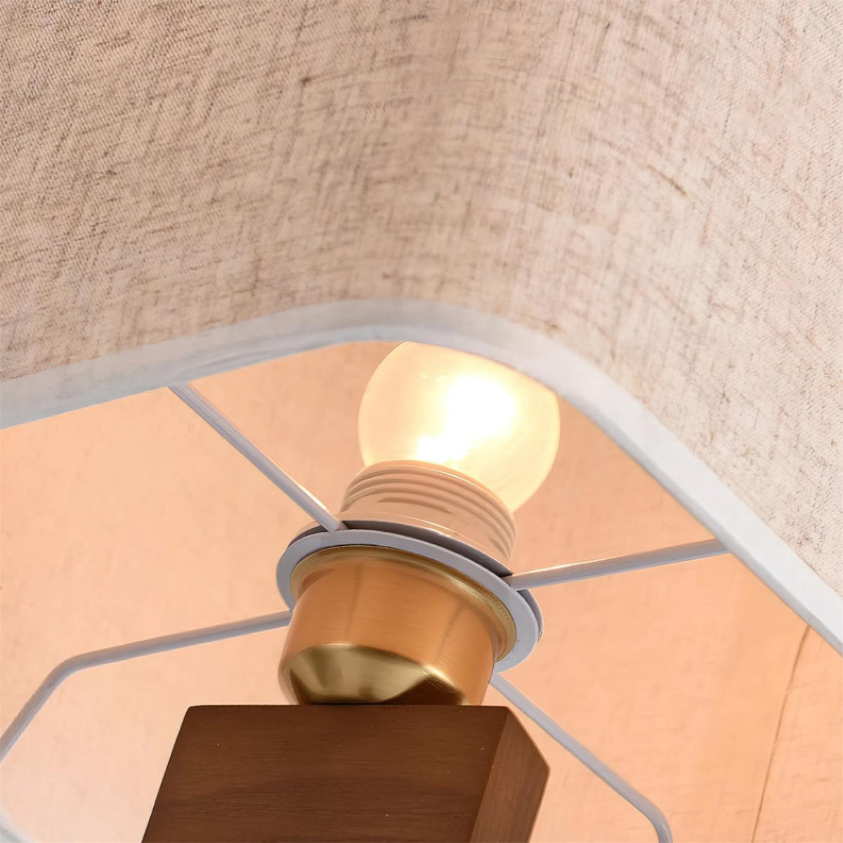 Rinoreria lampa stojąca z drewna