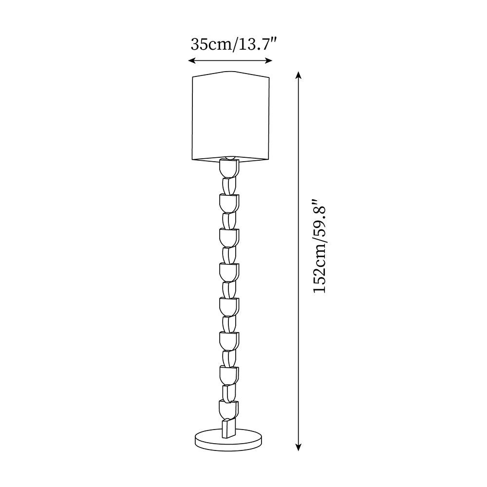 Rinoreria lampa stojąca z drewna