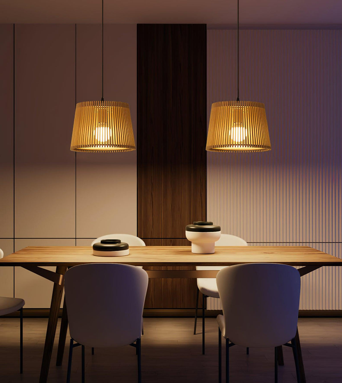 Clou wisząca lampa retro z drewna